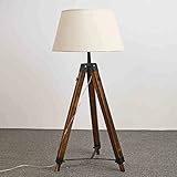 北欧レトロランプリビングルームクリエイティブアメリカンビレッジリモートディミングソリッドウッド三脚フロアランプ（光源なし） ( サイズ さいず : L l )