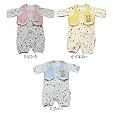 【SiShuNon/シシュノン】クマシルエット プリントベスト付ドレカバドレス&カバーオール ベスト 50-60 5 ピンク