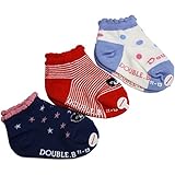 ダブルB(mikihouse) ローカットソックスパック３足セット 靴下 (17-19ｃｍ, ローカット-白(01))