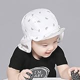ユニセックスの赤ちゃん& 幼児のフラップ　UPF 50+　UVレイ　太陽の保護の帽子　かわいい　100％綿　コットンのハット　日焼け止め帽子　紫外線対策　ベビー用　 キャップ UVカット 日よけ 日焼