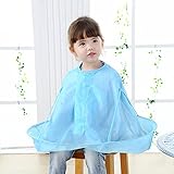 BESTOOL　子供用 キッズ 散髪マント 散髪ケープ ヘアーエプロン (ブルー)