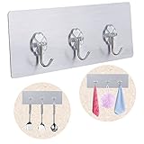 4パックIpow AdhensiveキッチンバスルームStrong Overdoorラックフック壁ラック3フック付き各for帽子/タオル/ローブ/服/ Kitchen Wares /バスケット/ Mo