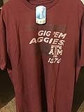 Texas A & M Aggies Gig ' em Est、1876 Burgundy Tシャツ