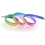 ALITOVE LEDイルミネーション LEDテープライト WS2812B アドレス可能 5050 RGB SMD 1 m 144個ピクセル夢色 防水IP67ホワイトPCB DC 5V