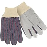 Steiner SPC01 Leather Palm Work Gloves, Shoulder Split Cowhide, Knit Wrist, Large (12-Pack) by Stein