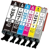 BCI-331XL (BK/C/M/Y/GY) ＋ BCI-330XLBK (ブラック) 【6色マルチパック】【全色大容量】 最新 互換 インクカートリッジ 331 330 331xl 330xl インク BCI-331XL+330XL/6MP Canon キャノン 純正と併用可能 (対応機種: PIXUS - TS8530 TS8630 TS8730 TS8830)STAR JET製