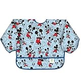 Bumkins Disney Baby Waterproof Sleeved Bib, Mickey Classic, 6-24 Months by Bumkins [並行輸入品]