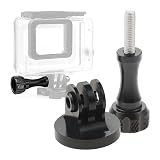 SURIEEN アルミ三脚マウントアダプタセット gopro マウント 三脚 アルミ製三脚マウント アルミ変換アダプター 三脚アダプター 1/4"ネジの穴付きのカメラに対応 GoPro Hero 10/9/8//7/6/5対応（ブラック）