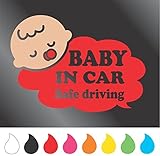 赤ちゃん ステッカー BABY IN CAR （Aタイプ） (リーズナブルレッド)