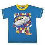 プラレール かがやき はやぶさ こまち のぞみ E5 E7 半袖Tシャツ 子供用 キッズ ベビー fo-ht04 120 J柄