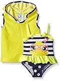 Baby Buns Little Girls' Toddler Little Chick Terry Cover Up Swim Set Multi 4T [並行輸入品]