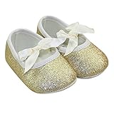 Aivtalk Infant Baby Grils Soft Sole Prewalker Walking Flat Shoes Sparkly Ribbon Anti Slip Mary Jane 