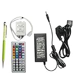 hkbayi wholesale 44key Wireless IR Remote Controller + 12V 5A Power Supply for 3528 5050 RGB LED Str