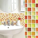 【モザイクタイル シール モザイクタイル シート ガラス風】3Dシール モザイクタイルシール2セット(B606-2)