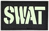 ワッペン SWAT（スワット・特殊部隊） 蓄光・発光素材 マジックテープ（ベルクロ）着脱式 ミリタリー サバゲー 刺繍パッチ