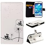 UNEXTATI Galaxy S4 用 ケース PU レザー 手帳型ケース カバー 液晶保護 カード収納 スタンド機能 Samsung Galaxy S4 対応 (ホワイト #2)