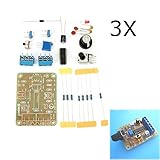 ILS - 3 pieces DC12 DIY ICL8038 Function Signal Generator Kit Sine Triangle Square Wave Signal