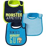 Carter's （カーターズ） 男の子 よだれかけ 3枚セット ボタンタイプ フリーサイズ (ブルー) [並行輸入品]