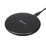 Amazonベーシック 15W Qi認証取得 ワイヤレス充電パッド（iPhone 15/14/13/12/11/X、Samsung） USBケーブル付き（ACアダプタなし） ブラック