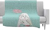 KESS InHouse Zara Martina Mansen "Really Retro Girl" Teal Pink Fleece Throw Blanket, 40 by 30-Inch, 