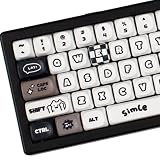 131 キー PBT MOA プロファイル 白黒 キーキャップ かわいい 昇華型 キーキャップセット Cherry MX Gateron スイッチ用 60% 65% 70% 100% メカニカルキーボード