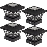 Westinghouse Hilltop 20 Lumens Solar Fence Post Cap Lights (Black, 4 Pack) [並行輸入品]