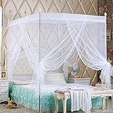 Bluelans 4コーナーポストベッドキャノピーMosquito Net、ネッティング寝具、ツイン/フル/クイーン/キング フルサイズ 6K461610388WKP55229
