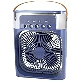 エスアイエス 超音波ミスト扇風機Mist Fan ネイビー サイズ:巾21×奥9×高26cm