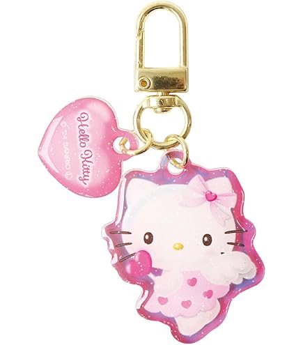 ハローキティチャーム 楽天市場】ハローキティ キティちゃん フェイス形キーホルダー