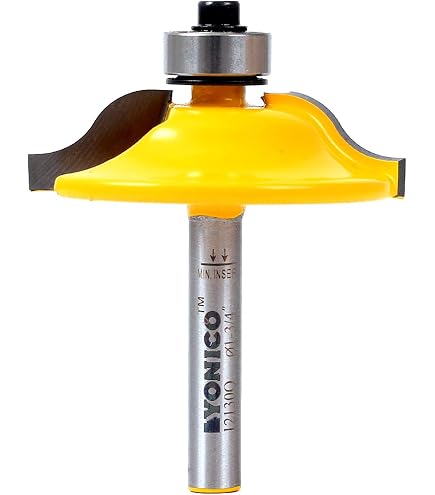 Yonico 12144q Bevel Vertical Raised Panel Router Bit - 1/4 Inch Shank For Woodworking & Trim