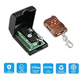 OWSOO 433Mhz RF 4CHワイヤレスリモーコンスイッチ 長距離100M RFトランスミッタリモーコン 1527チップ