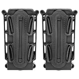 MILQUEST マガジンポーチ マグポーチ 『ガスハンドガン MP5 MP7対応』 MOLLE ベルト 両方対応 ハンドガン用 サバゲー ソフトシェル スコーピオンタイプ (ブラック2個セット)
