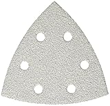 Bosch SDTW042 Detail Triangle, Hook & Loop Sanding Sheet, White, 40 Grit, 25 Pack [並行輸入品]