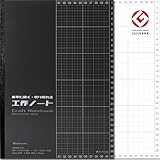 monoklo 工作ノート 厚紙 工作用紙 A4 （見開き A3 ） 方眼紙 5mm方眼ノート ｜ A4 → A3 （30面・60ページ）