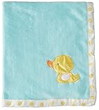 BON BEBE Unisex-Baby Newborn Ducky Plush Coral Fleece Blanket