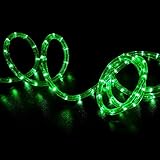 WYZworks 150' feet Green LED Rope Lights - Flexible 2 Wire Accent Holiday Christmas Party Decoration