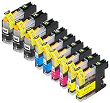 【ノーブランド品】(9 色セット) Brother LC113 LC113BK, LC113C, LC113M, LC113Y MFC-J6975CDW, MFC-J6970CDW, MFC-J6770CDW, MFC-J6570CDW, MFC-J4910CDW, MFC-J4810DN, MFC-J4510N, DCP-J4215N, DCP-J4210N 【互換インクカートリッジ 】