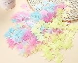 50pcs 3dスターグローin theダーク光蛍光灯プラスチック壁ステッカー子供の部屋の装飾ステッカーのリビングルーム装飾 ブルー WallDecr-Bl