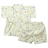 《盛夏 甚平》(ジンベイ) 日本製ベビー男児 サザンクロス生地トンボ総柄甚平スーツ 80cm/オフシロ NO.OG-75542