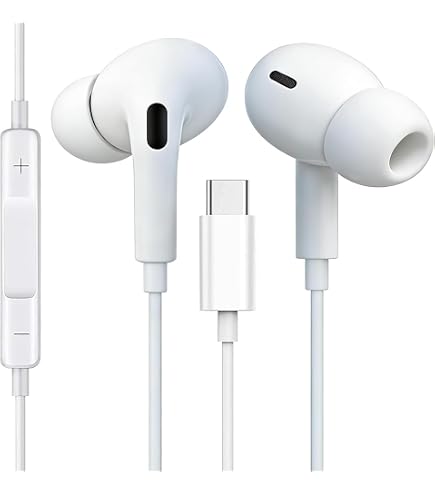Amazon.co.jp: [Apple MFi認証] USB Cヘッドフォン iPhone 17 16 15用