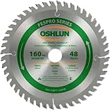 Oshlun SBFT-160048 160mm 48 Tooth FesPro Crosscut ATB Saw Blade with 20mm Arbor for Festool TS 55 EQ