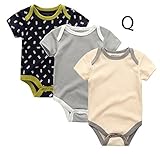 kiddiezoomの3枚/ロット半袖新生児少年少女のロンパースかわいいコットンの服ロンパースジャンプスーツ (Q, 9-12月)