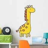 Wallmonkeys wm24767 Cute Baby Giraffe – 9ピールとスティック壁デカール 36"H x 25"W - Large GEN-10969-36