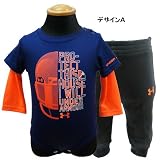 ベビー服 ロンパース ボディスーツ 長袖 パンツ セット UNDER ARMOUR アンダーアーマー ヒートギア/デザインA/3/6ヶ月＝約65～70cm
