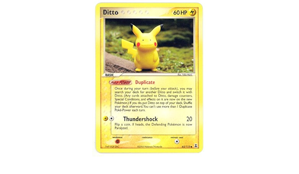 Amazon Pokemon Ditto 63 Ex Delta Species Reverse Holofoil トレカ 通販