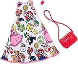 バービー 人形 洋服 スーパーマリオ プリントワンピース 服 アクセサリーファッションセット