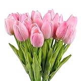 caroyla 10個人工花チューリップno Vastホーム装飾花Shopデコレーション ピンク B01G9YQ9TG