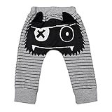MIOIMベビー男の子女の子ストライプBottomsモンスターハーレムパンツレギンスパンツ カラー: グレイ