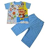 ベビー パジャマ 男の子 女の子 キッズ アンパンマン 半袖パジャマ 7分丈 パンツ 2015年 夏物 ANPANMAN (サックス 80cm) aa2151-s-80
