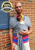 Grey Baby Wrap - Grey Baby Carrier Sling - Lifetime Guarantee - Best Baby Infant Carrier Big Sale fo